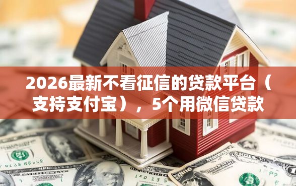 2026最新不看征信的贷款平台（支持支付宝），5个用微信贷款的平台无私分享