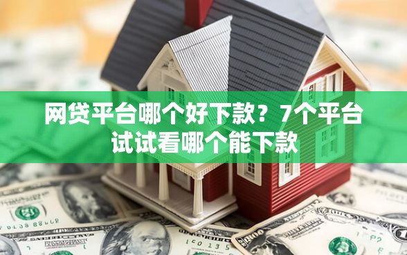 网贷平台哪个好下款？7个平台试试看哪个能下款