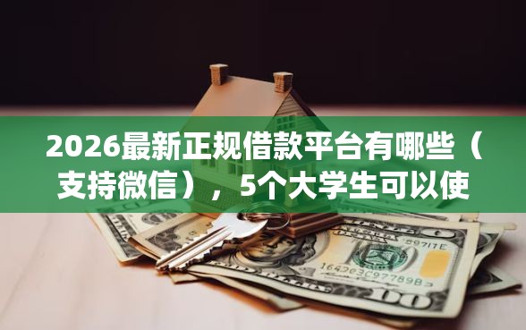 2026最新正规借款平台有哪些（支持微信），5个大学生可以使用的app无私分享
