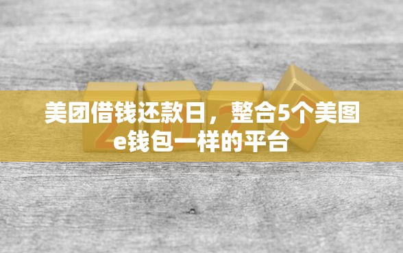美团借钱还款日，整合5个美图e钱包一样的平台