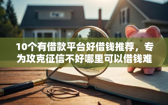 10个有借款平台好借钱推荐，专为攻克征信不好哪里可以借钱难题