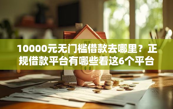 10000元无门槛借款去哪里？正规借款平台有哪些看这6个平台