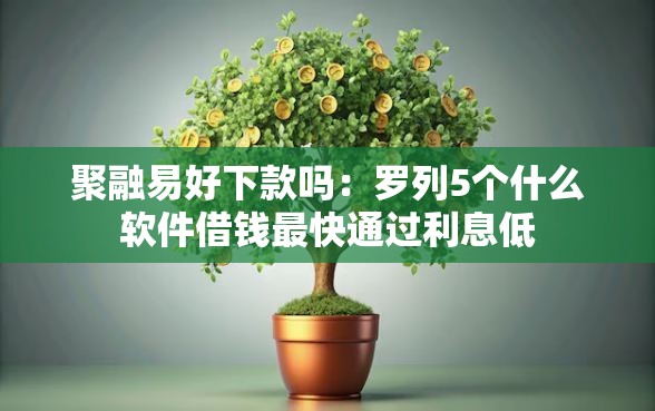 聚融易好下款吗：罗列5个什么软件借钱最快通过利息低