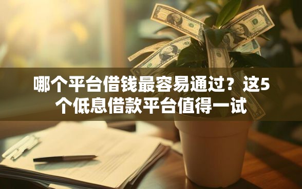 哪个平台借钱最容易通过?这5个低息借款平台值得一试 哪个平台借钱最容易通过?这5个低息借款平台值得一试