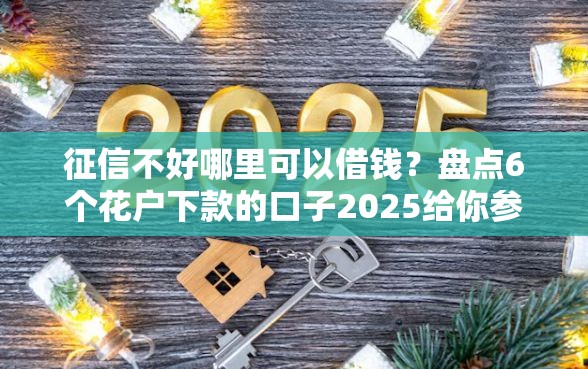 征信不好哪里可以借钱？盘点6个花户下款的口子2025给你参考