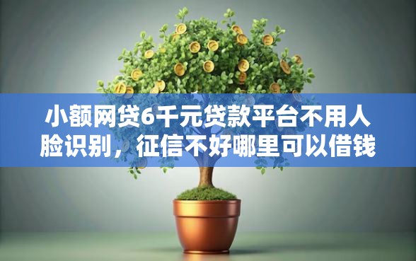 小额网贷6千元贷款平台不用人脸识别,征信不好哪里可以借钱的5个平台介绍 小额网贷6千元贷款平台不用人脸识别,征信不好哪里可以借钱的5个平台介绍