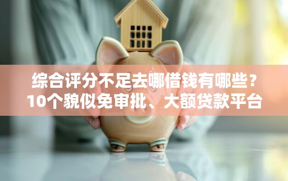 综合评分不足去哪借钱有哪些？10个貌似免审批、大额贷款平台合集