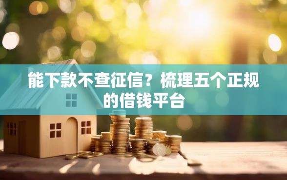 能下款不查征信？梳理五个正规的借钱平台