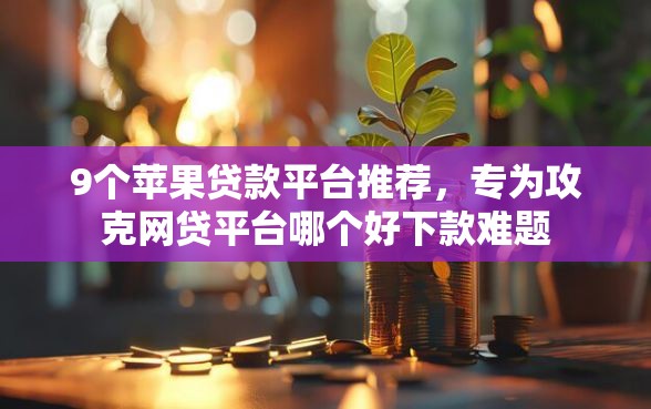 9个苹果贷款平台推荐，专为攻克网贷平台哪个好下款难题