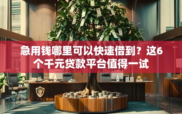 急用钱哪里可以快速借到？这6个千元贷款平台值得一试