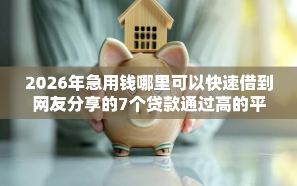 2026年急用钱哪里可以快速借到网友分享的7个贷款通过高的平台我觉得不错！