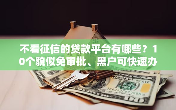 不看征信的贷款平台有哪些？10个貌似免审批、黑户可快速办理小额贷款业务的口子合集