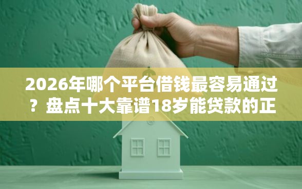 2026年哪个平台借钱最容易通过？盘点十大靠谱18岁能贷款的正规平台