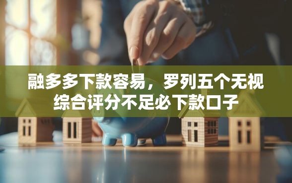 融多多下款容易，罗列五个无视综合评分不足必下款口子