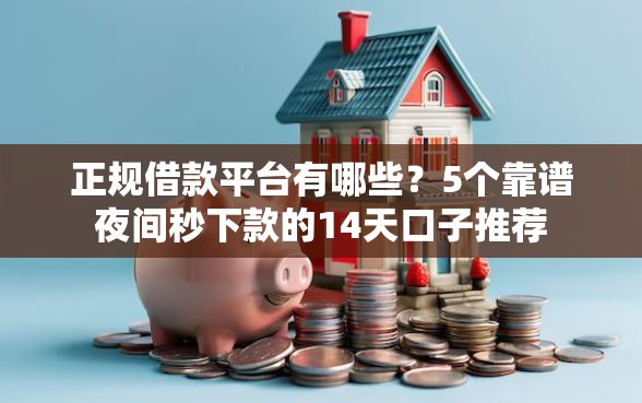 正规借款平台有哪些？5个靠谱夜间秒下款的14天口子推荐