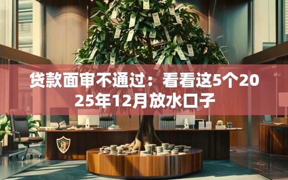 贷款面审不通过：看看这5个2025年12月放水口子