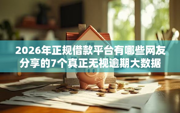 2026年正规借款平台有哪些网友分享的7个真正无视逾期大数据的网贷平台我觉得不错！