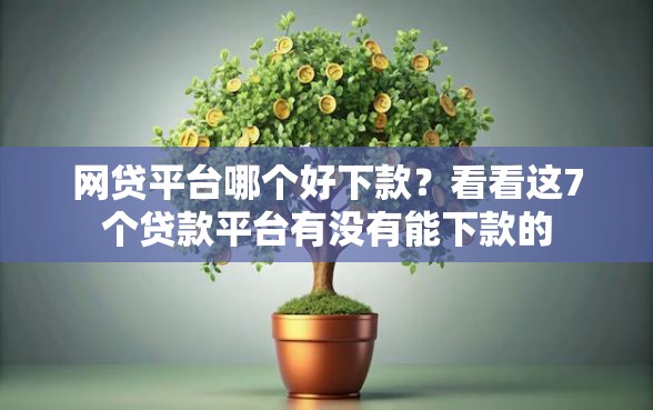 网贷平台哪个好下款？看看这7个贷款平台有没有能下款的
