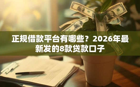 正规借款平台有哪些?2026年最新发的8款贷款口子 正规借款平台有哪些?2026年最新发的8款贷款口子