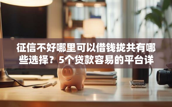 征信不好哪里可以借钱拢共有哪些选择？5个贷款容易的平台详解