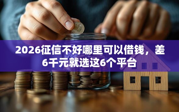 2026征信不好哪里可以借钱，差6千元就选这6个平台