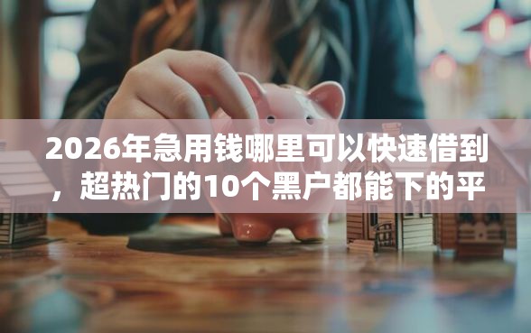2026年急用钱哪里可以快速借到，超热门的10个黑户都能下的平台推荐