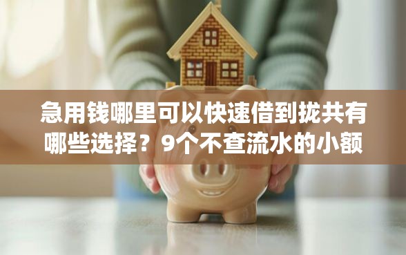 急用钱哪里可以快速借到拢共有哪些选择?9个不查流水的小额度贷款app详解 急用钱哪里可以快速借到拢共有哪些选择?9个不查流水的小额度贷款app详解