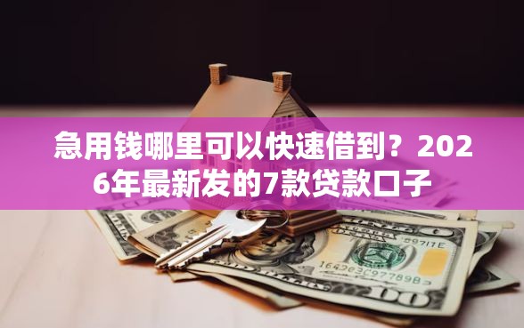 急用钱哪里可以快速借到？2026年最新发的7款贷款口子