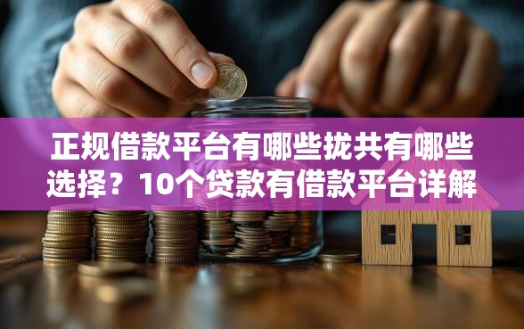 正规借款平台有哪些拢共有哪些选择?10个贷款有借款平台详解 正规借款平台有哪些拢共有哪些选择?10个贷款有借款平台详解