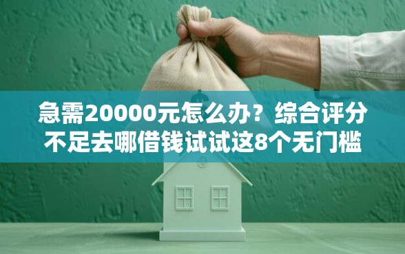 急需20000元怎么办？综合评分不足去哪借钱试试这8个无门槛平台