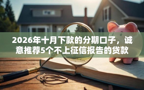 2026年十月下款的分期口子，诚意推荐5个不上征信报告的贷款口子