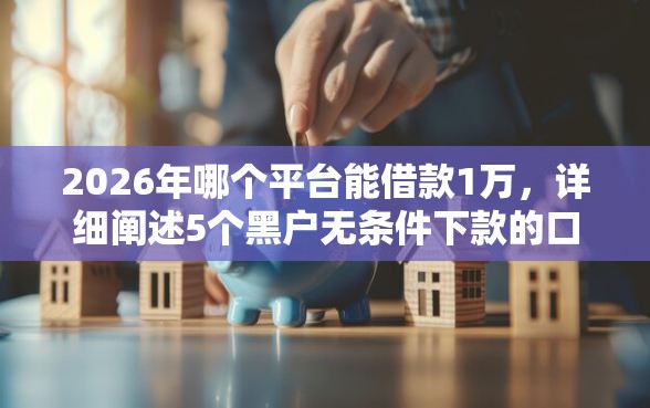 2026年哪个平台能借款1万，详细阐述5个黑户无条件下款的口子