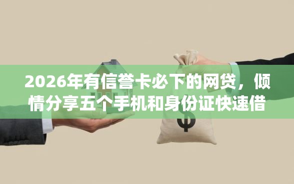 2026年有信誉卡必下的网贷，倾情分享五个手机和身份证快速借钱app