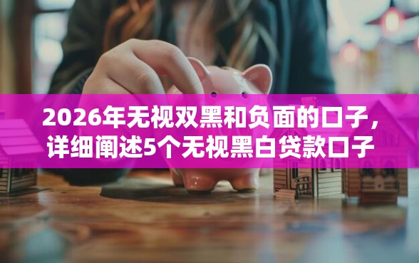 2026年无视双黑和负面的口子，详细阐述5个无视黑白贷款口子