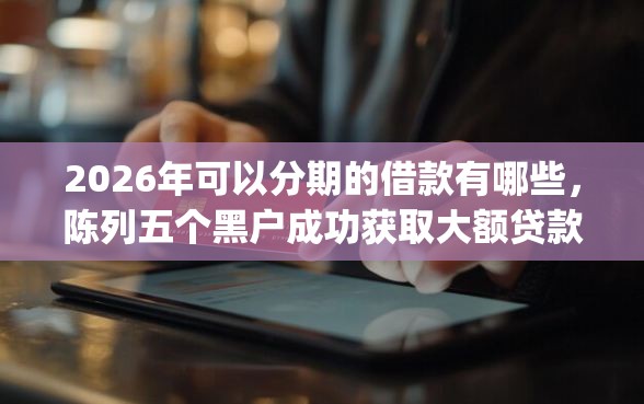 2026年可以分期的借款有哪些，陈列五个黑户成功获取大额贷款的app
