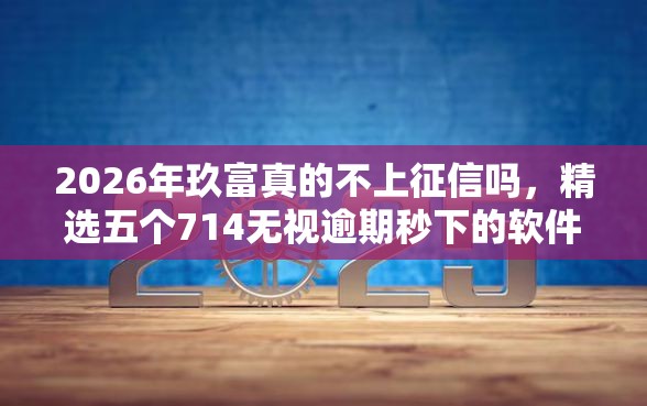 2026年玖富真的不上征信吗，精选五个714无视逾期秒下的软件