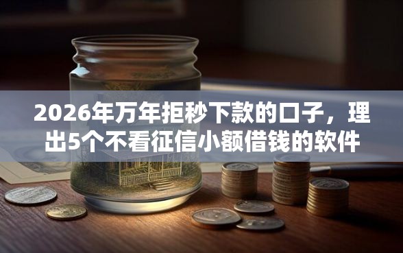 2026年万年拒秒下款的口子，理出5个不看征信小额借钱的软件