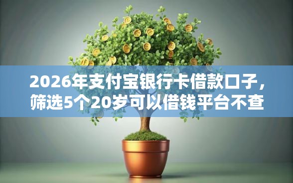 2026年支付宝银行卡借款口子，筛选5个20岁可以借钱平台不查征信的口子