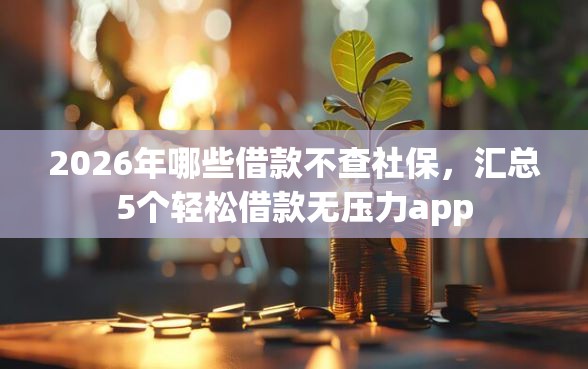 2026年哪些借款不查社保，汇总5个轻松借款无压力app