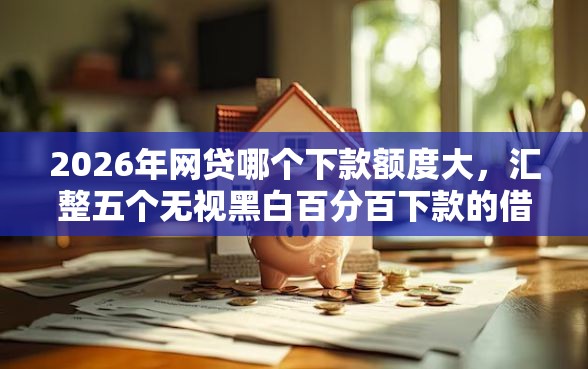 2026年网贷哪个下款额度大，汇整五个无视黑白百分百下款的借款口子