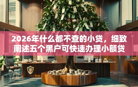 2026年什么都不查的小贷，细致阐述五个黑户可快速办理小额贷款业务的口子