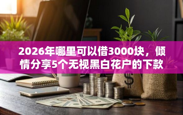 2026年哪里可以借3000块，倾情分享5个无视黑白花户的下款口子