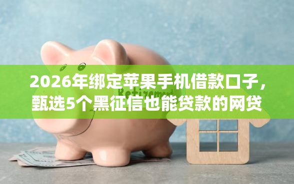 2026年绑定苹果手机借款口子，甄选5个黑征信也能贷款的网贷app