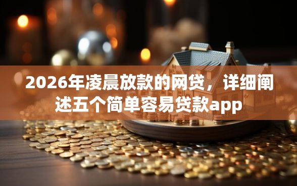 2026年凌晨放款的网贷，详细阐述五个简单容易贷款app