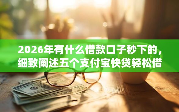 2026年有什么借款口子秒下的，细致阐述五个支付宝快贷轻松借app