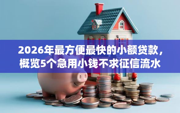 2026年最方便最快的小额贷款，概览5个急用小钱不求征信流水轻松贷的app