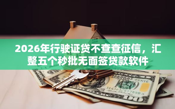 2026年行驶证贷不查查征信,汇整五个秒批无面签贷款软件 2026年行驶证贷不查查征信,汇整五个秒批无面签贷款软件