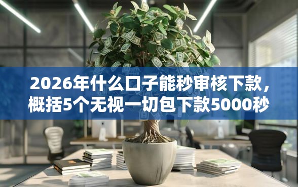 2026年什么口子能秒审核下款，概括5个无视一切包下款5000秒下款的平台