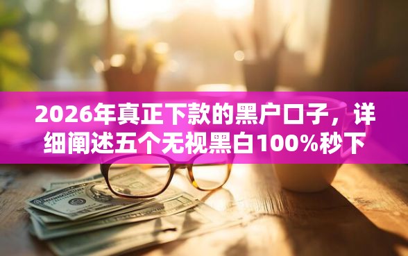 2026年真正下款的黑户口子，详细阐述五个无视黑白100%秒下网贷平台