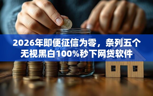 2026年即便征信为零，条列五个无视黑白100%秒下网贷软件